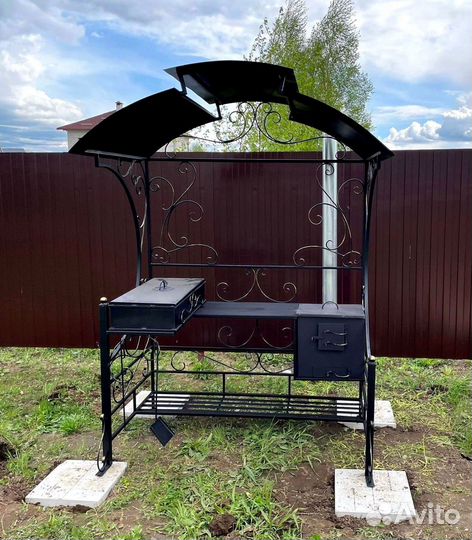 Мангал с печью