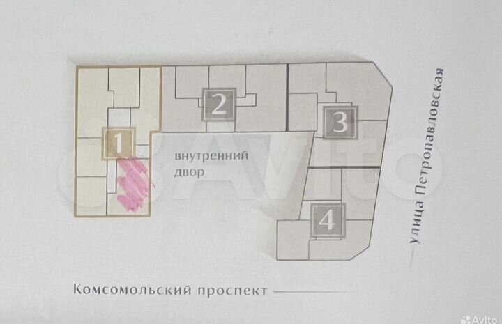 Своб. планировка, 95 м², 3/6 эт.