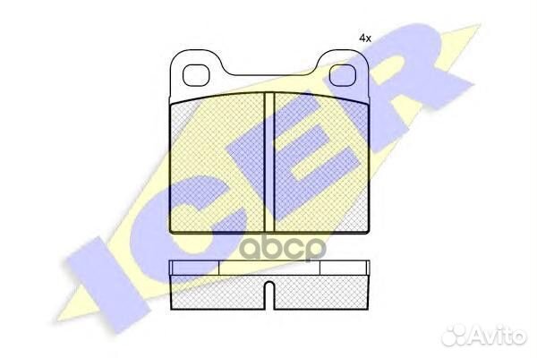 Колодки задние MB W123/126 icer 180162 180162 Icer