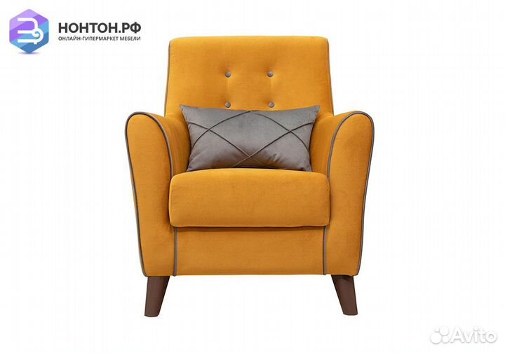 Кресло Френсис желтое / серое