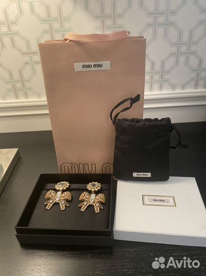 Серьги клипсы MiuMiu