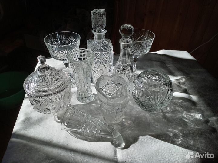 Графин. Вазы. Хрусталь СССР