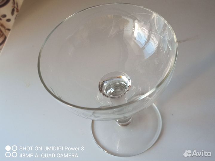 Ваза Для Конфет На Ножке СССР Гравировка