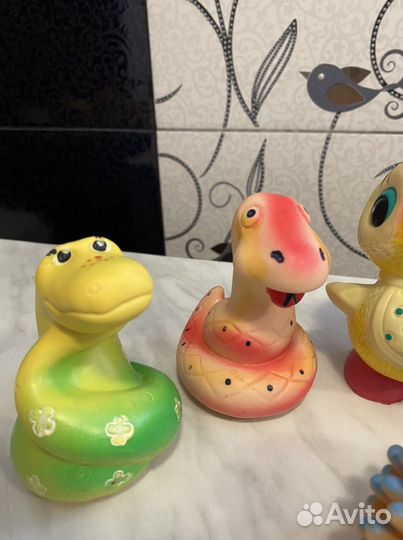 Игрушки СССР удав ворона цыпленок еж пчела