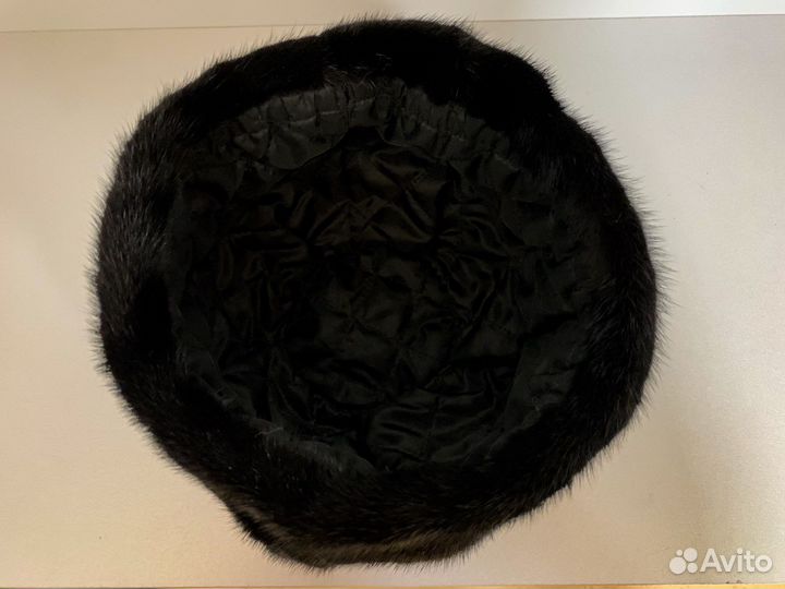 Норковая женская шапка (берет)