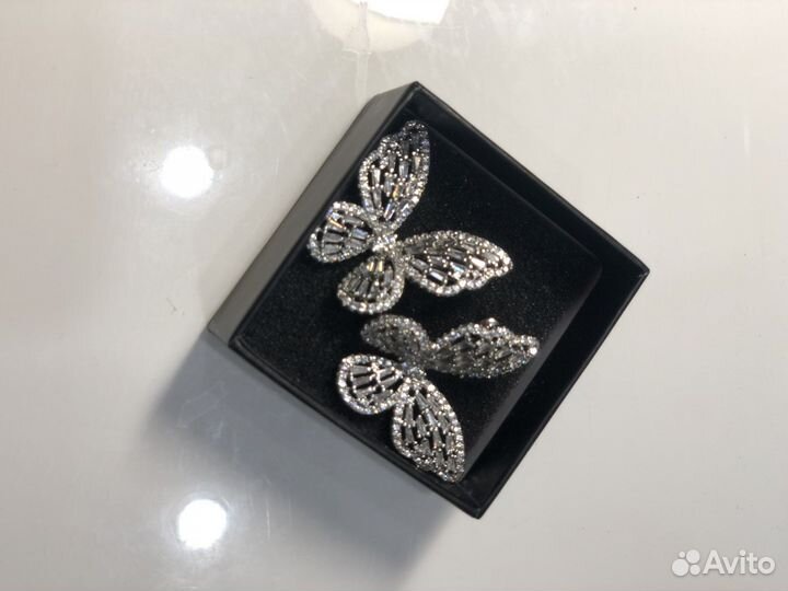 Серьги бабочки новые