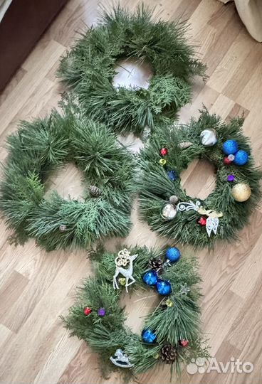Новогодний венокновогодние украшения ручной работы