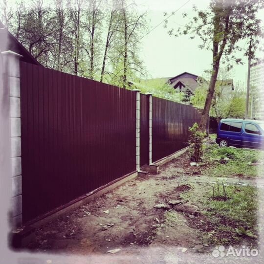 Забор из профнастила
