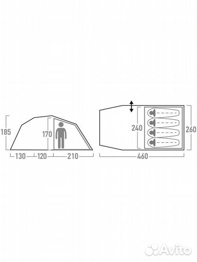 Палатка Outventure Trenton 4 новая и другие модели