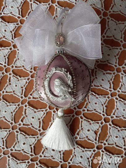 Бархатный новогодний шар