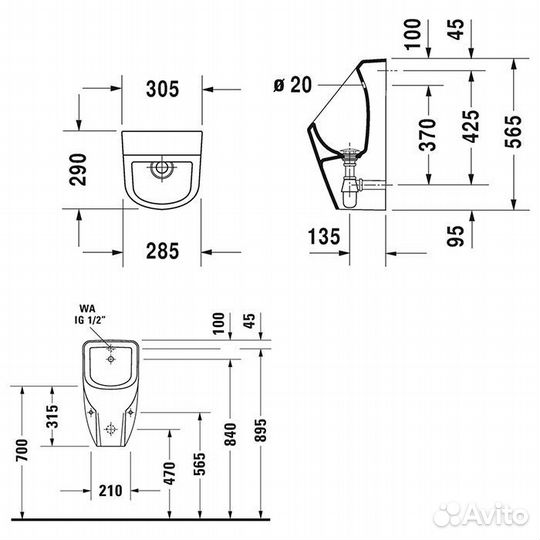 Писсуар No.1 без 