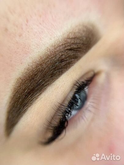 Перманент бровей, перманент, пудовые брови