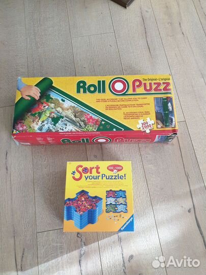 Коврик + лотки для сборки пазлов