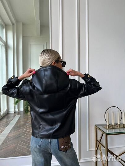 Кожаная куртка косуха 42 44 46