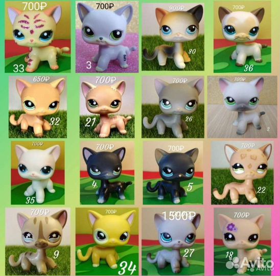 Littlest pet shop кошки стоячки лпс редкие
