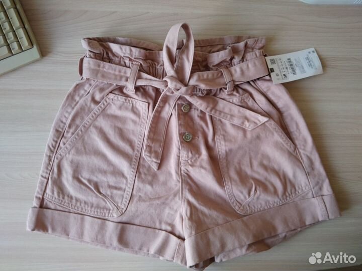 Джинсовые шорты zara 38