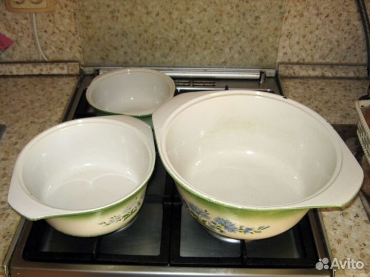 Эмалированные кастрюли-казаны СССР