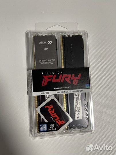 Kingston fury beast 8gb ddr4 kf436c17bbk2/16