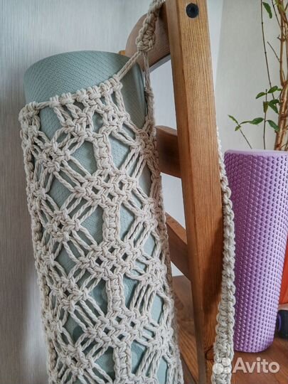 Чехол для коврика йоги в технике макраме