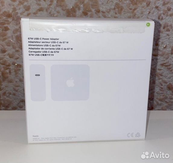 Адаптер питания Apple USB-C 67 Вт оригинал новый