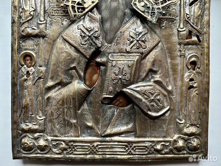 Икона Антипий пергамский Антипа 34х27 см