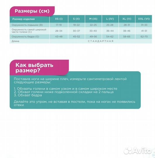 Компрессионные чулки 1 класс