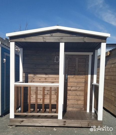 Баня 5х2,4 каркас С крыльцом