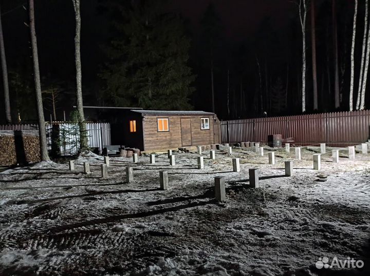 Железобетонные сваи с установкой