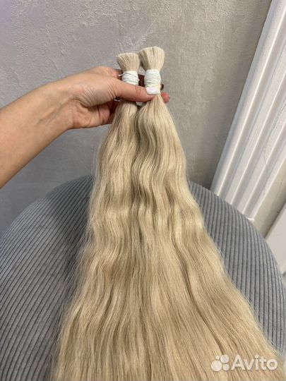Волос Натуральный срез Блонд волна «Premium”65 см