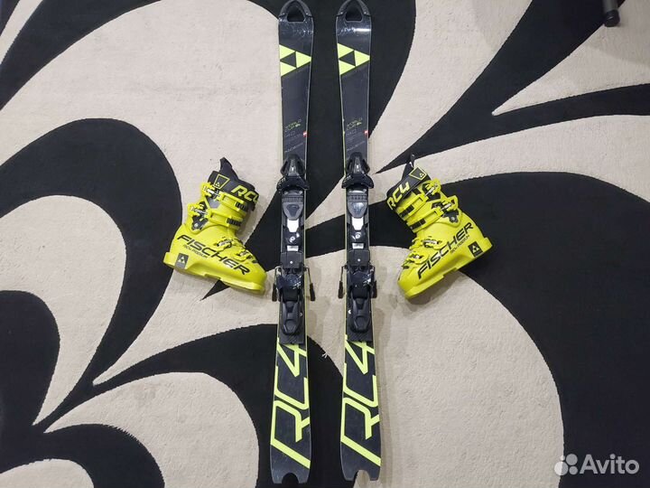 Горные лыжи fischer 140 + палки