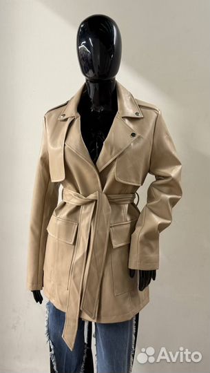 Тренч женский из эко кожи