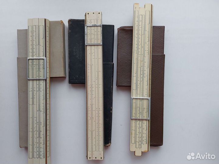 Логарифмические линейки СССР ретро винтаж черная