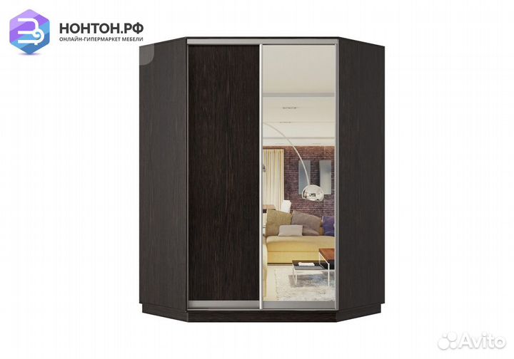 Шкаф-купе угловой двухдверный Нембус венге