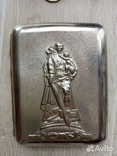 Портсигар Воин Освободитель 1945 Портсигар СССР