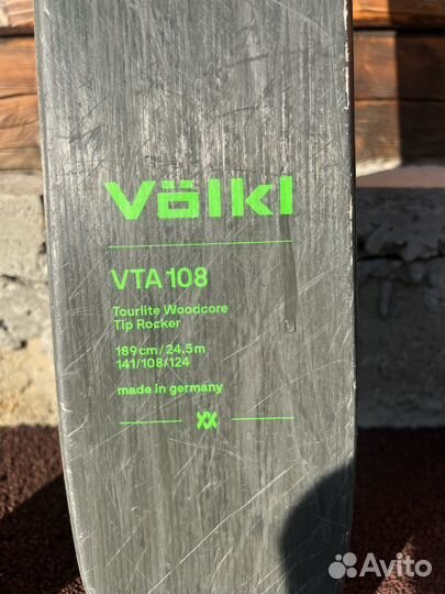 Volkl VTA 108 (189 см) + Marker Kingpin 10 + Камус