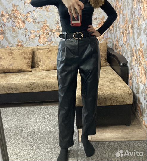 Кожные брюки