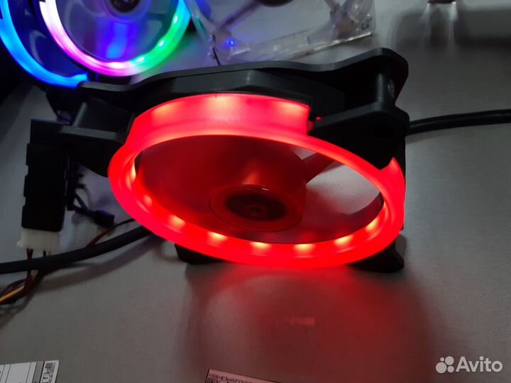 Вентилятор для корпуса 120x120mm красная подсветка