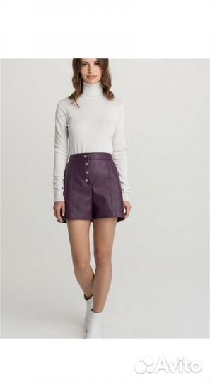 Шорты женские кожаные