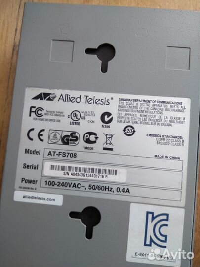 Коммутатор Allied Telesis AT-FS708 и Zyxel ES-2108