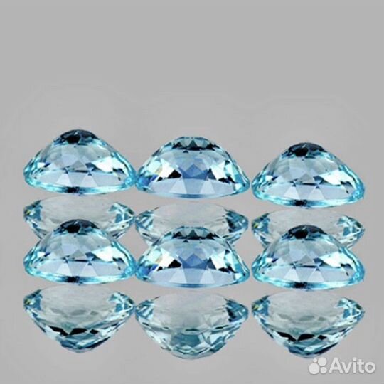 Аквамарин натуральный 2,08Ct 5х4мм 6шт Овал