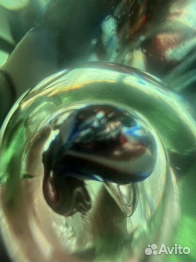 Стеклянный шар пресс-папье винтаж