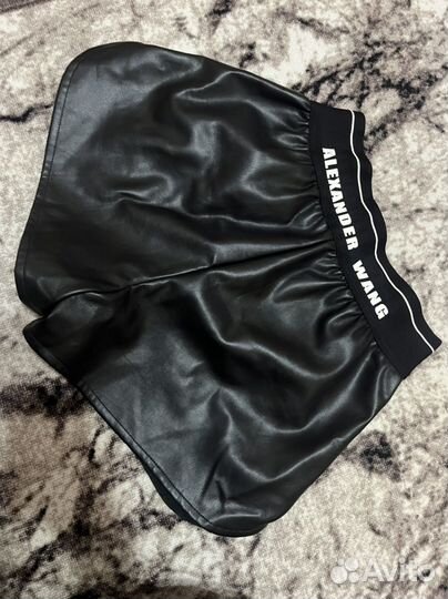 Шорты экокожа