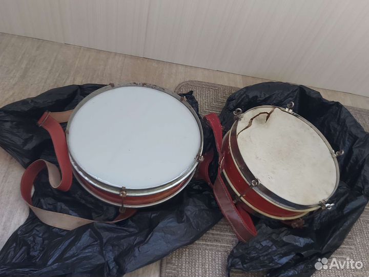 Пионерский барабан. СССР. 2 шт