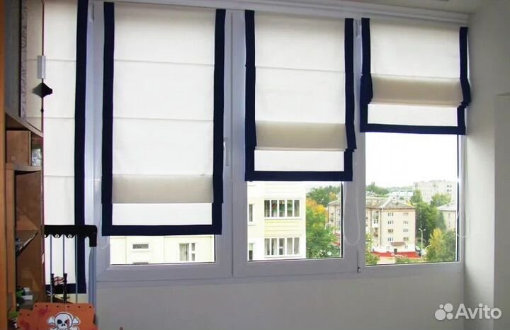 Рулонные и римские шторы, жалюзи на окна