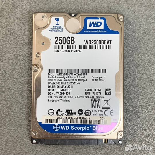 WD Scorpio Blue 250 GB (WD2500bevt)