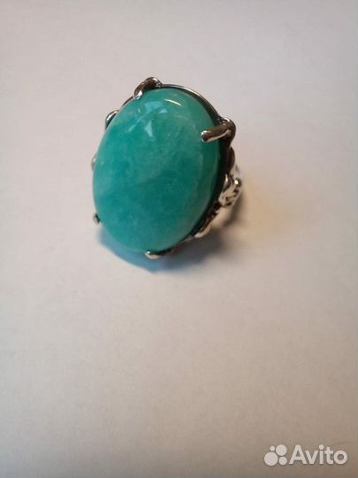 Кольцо с амазонитом