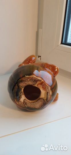 Статуэтка мужик на тыкве обливная керамика СССР