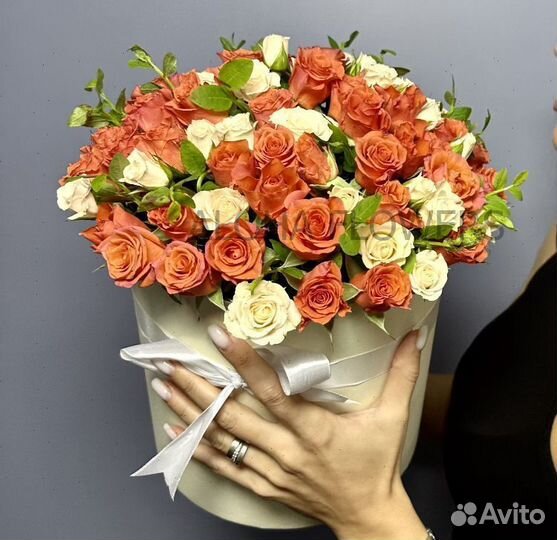 Букеты из кустовой розы. Круглосуточная доставка