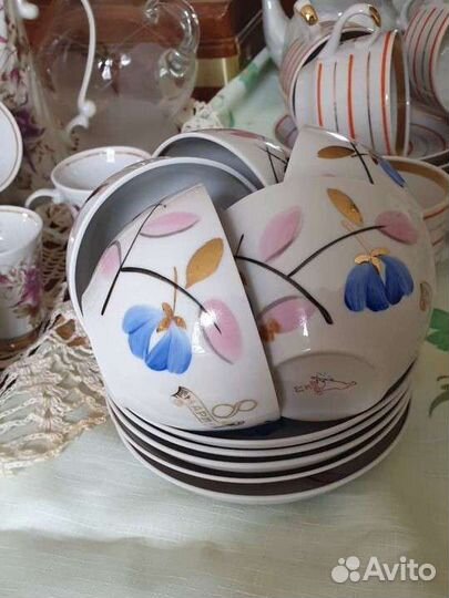 Фарфоровая Чайная пара подснежники