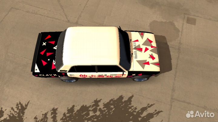 Ваз 2107 без бамперов + венил в car parking